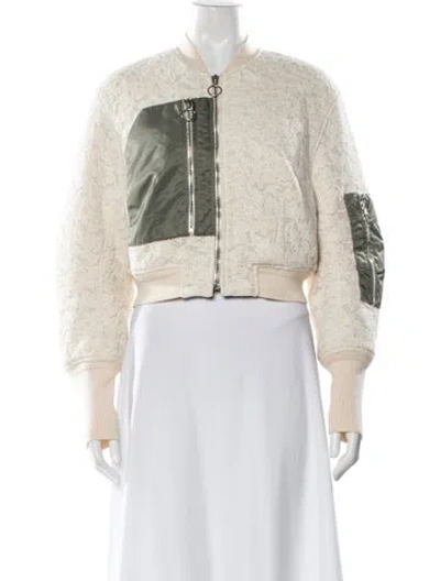 Pre-owned 3.1 Phillip Lim Patterned Bomber Jacket In Neutral