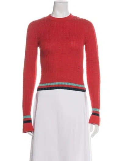 Pre-owned 3.1 Phillip Lim Patterned Crew Neck Sweater In Red
