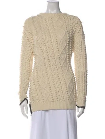 Pre-owned 3.1 Phillip Lim Patterned Crew Neck Sweater In Transparent