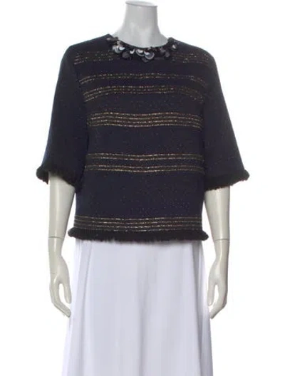 Pre-owned 3.1 Phillip Lim Patterned Crew Neck Top In Multi