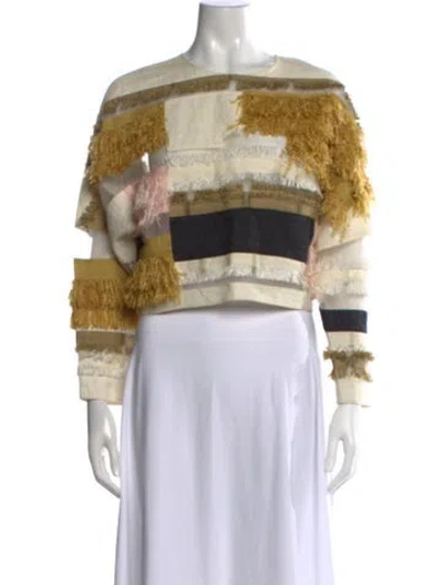 Pre-owned 3.1 Phillip Lim Patterned Crew Neck Top In Multi