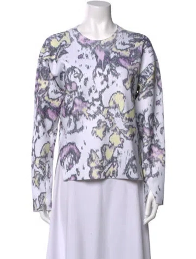 Pre-owned 3.1 Phillip Lim Patterned Crew Neck Top In White