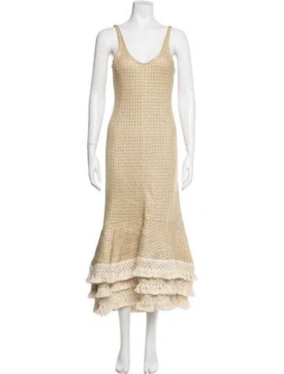 Pre-owned 3.1 Phillip Lim Patterned Long Dress In Neutrals