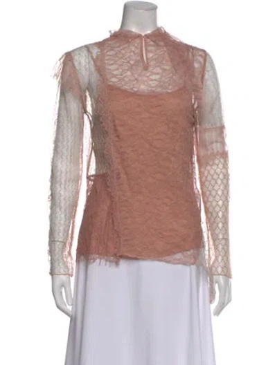 Pre-owned 3.1 Phillip Lim Patterned Long Sleeve Blouse In Neutral