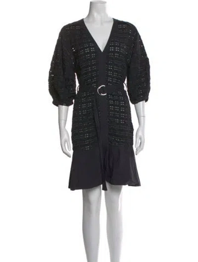 Pre-owned 3.1 Phillip Lim Patterned Mini Dress In Black