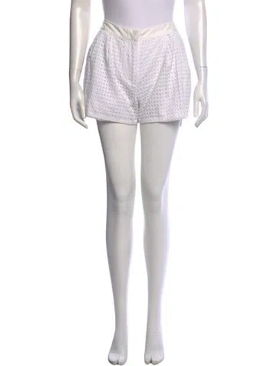 Pre-owned 3.1 Phillip Lim Patterned Mini Shorts In White