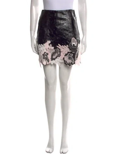 Pre-owned 3.1 Phillip Lim Patterned Mini Skirt In Black