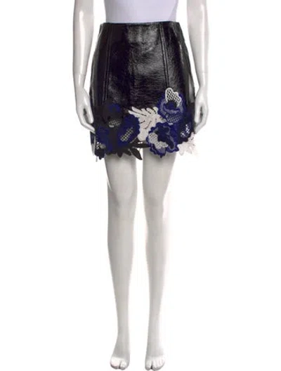 Pre-owned 3.1 Phillip Lim Patterned Mini Skirt In Black