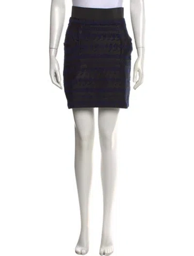 Pre-owned 3.1 Phillip Lim Patterned Mini Skirt In Blue