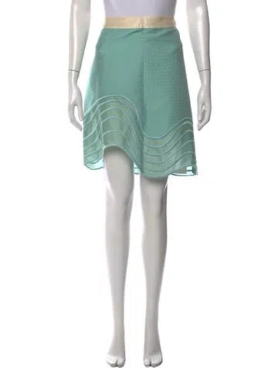Pre-owned 3.1 Phillip Lim Patterned Mini Skirt In Green