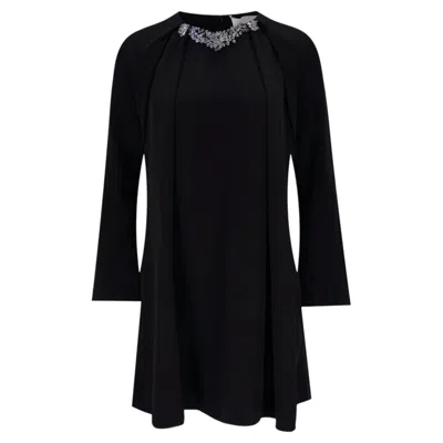 Pre-owned 3.1 Phillip Lim Phillip Lim Jeweled-embellished Neck Silk Dress In Black