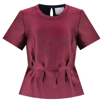 Pre-owned 3.1 Phillip Lim Phillip Lim Satin Peplum Top In Brown