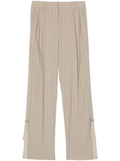 3.1 Phillip Lim Pinstripe-pattern Trousers In Neutrals