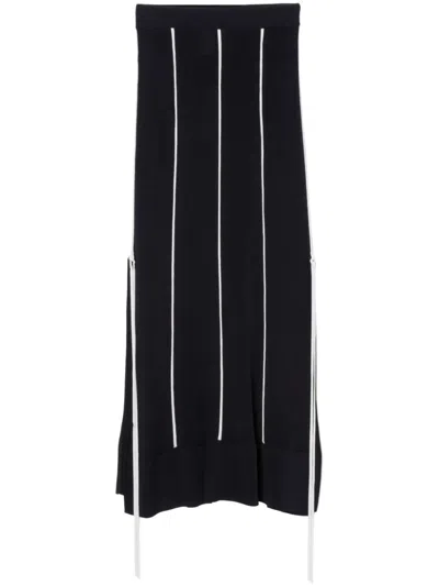 3.1 Phillip Lim Pipe-trim Knitted Midi Skirt In Blau
