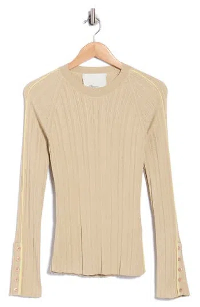 3.1 Phillip Lim Piped Rib Long Sleeve Top