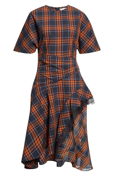 3.1 PHILLIP LIM 3.1 PHILLIP LIM PLAID COTTON & SILK DRESS