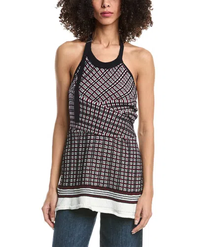 3.1 Phillip Lim Plaid Jacquard Back-tie Halter Top In Multi