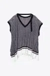 3.1 Phillip Lim Plaid Jacquard Cap Sleeve Top In Black