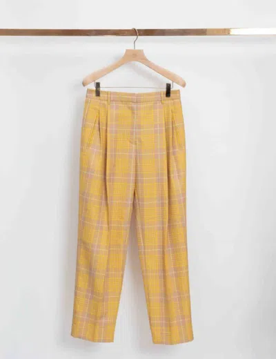 3.1 Phillip Lim Plaid Jacquard Straight Leg Trouser In Gold
