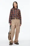 3.1 Phillip Lim Plaid Mix Cropped Shirt In Multi