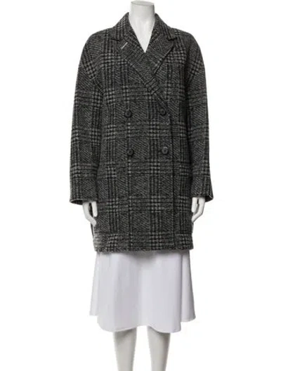 Pre-owned 3.1 Phillip Lim Plaid Print Coat In Grey