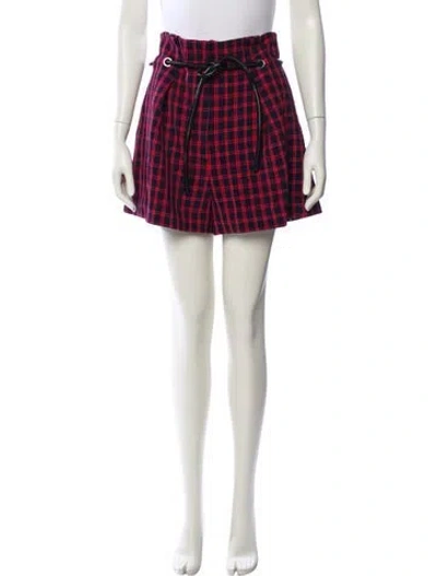 Pre-owned 3.1 Phillip Lim Plaid Print Mini Shorts In Multi