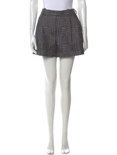 Pre-owned 3.1 Phillip Lim Plaid Print Mini Shorts W/ Tags In Multi
