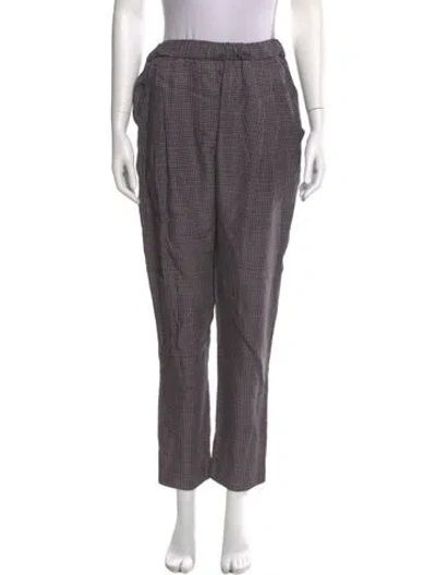 Pre-owned 3.1 Phillip Lim Plaid Print Straight Leg Pants In Blue
