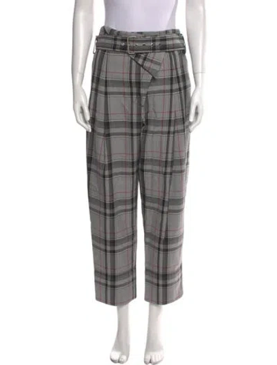 Pre-owned 3.1 Phillip Lim Plaid Print Straight Leg Pants W/ Tags In Gray