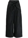 3.1 Phillip Lim Pleat-detail Belted Cropped Trousers In Black