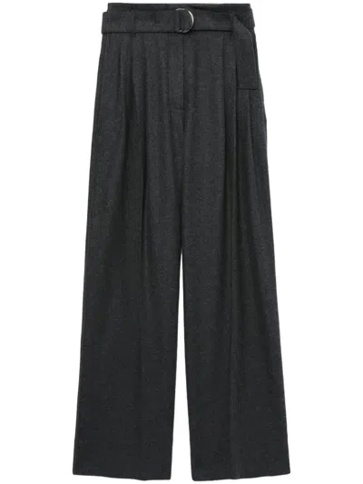 3.1 Phillip Lim Pleat-detailing Wool Blend Palazzo Trousers In Grey