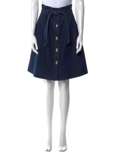 Pre-owned 3.1 Phillip Lim Pleated Accents Knee-length Skirt In Blue