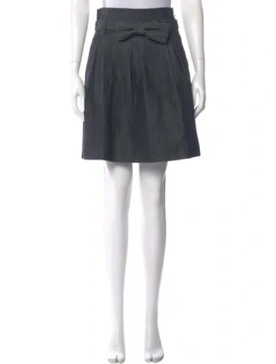 Pre-owned 3.1 Phillip Lim Pleated Accents Knee-length Skirt In Gray