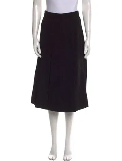 Pre-owned 3.1 Phillip Lim Pleated Accents Midi Length Skirt In Black