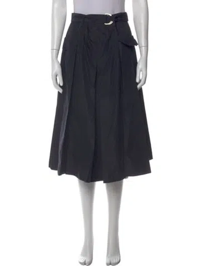 Pre-owned 3.1 Phillip Lim Pleated Accents Midi Length Skirt In Blue