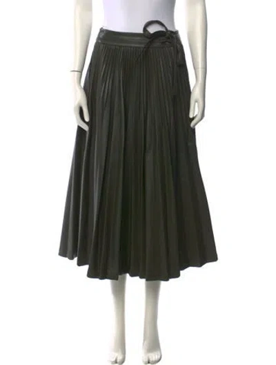 Pre-owned 3.1 Phillip Lim Pleated Accents Midi Length Skirt In Brown