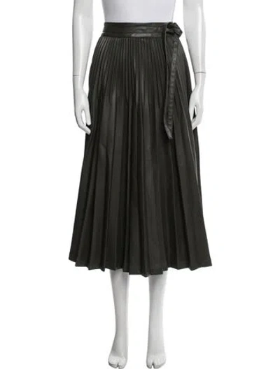 Pre-owned 3.1 Phillip Lim Pleated Accents Midi Length Skirt In Green