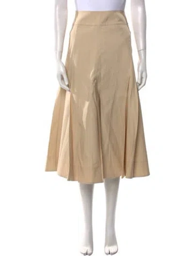Pre-owned 3.1 Phillip Lim Pleated Accents Midi Length Skirt In Neutral