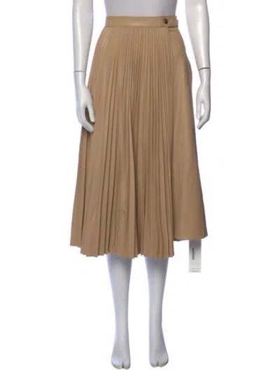 Pre-owned 3.1 Phillip Lim Pleated Accents Midi Length Skirt In Neutral