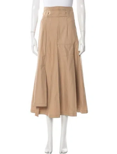 Pre-owned 3.1 Phillip Lim Pleated Accents Midi Length Skirt In Neutral