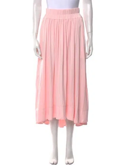 Pre-owned 3.1 Phillip Lim Pleated Accents Midi Length Skirt In Pink