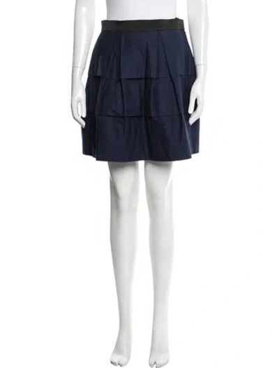 Pre-owned 3.1 Phillip Lim Pleated Accents Mini Skirt In Blue