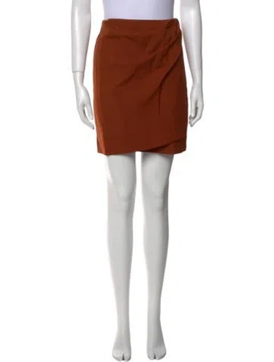Pre-owned 3.1 Phillip Lim Pleated Accents Mini Skirt In Orange