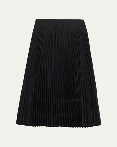 3.1 Phillip Lim Pleated A-line Midi Skirt In Black