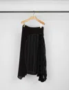3.1 Phillip Lim Pleated Draped Panel Skirt In Black