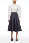 3.1 Phillip Lim Pleated Godet Midi Skirt In Mulberry