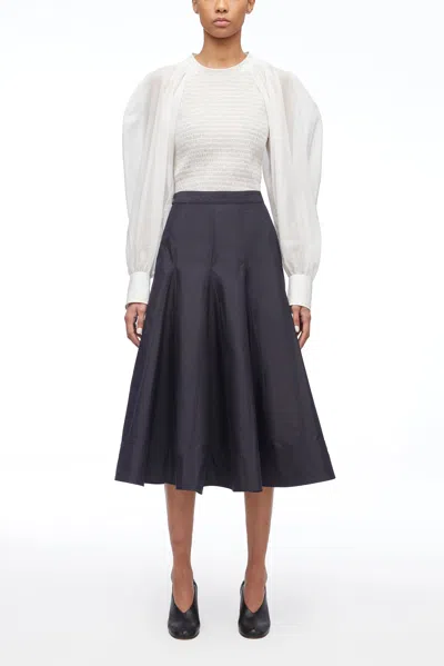 3.1 Phillip Lim Pleated Godet Midi Skirt In Mulberry