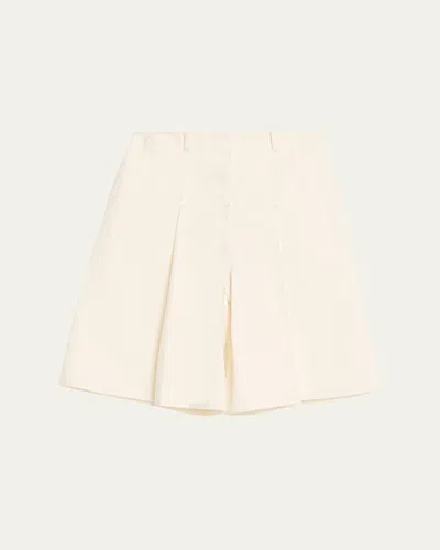 3.1 Phillip Lim Pleated Knee-length Denim Shorts In White