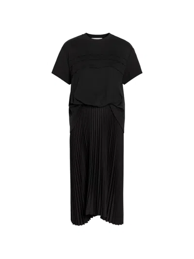 3.1 Phillip Lim Pleated Layered Dress In Black