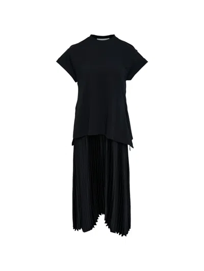 3.1 Phillip Lim French Tuck T Shirt Combo Dress In Black